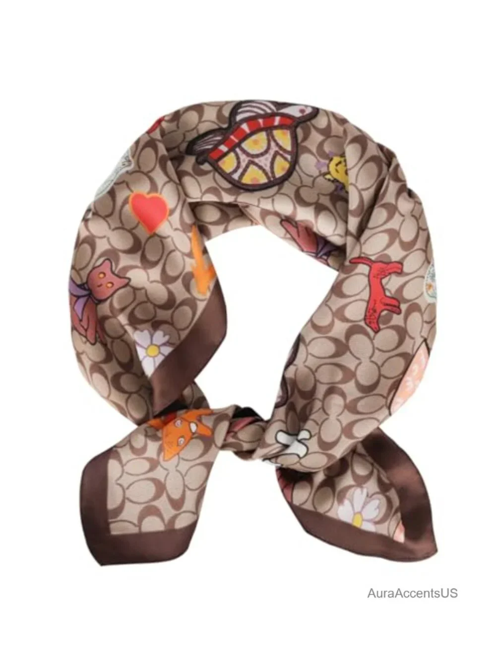 Silk-Like Square Scarf 27.5x27.5